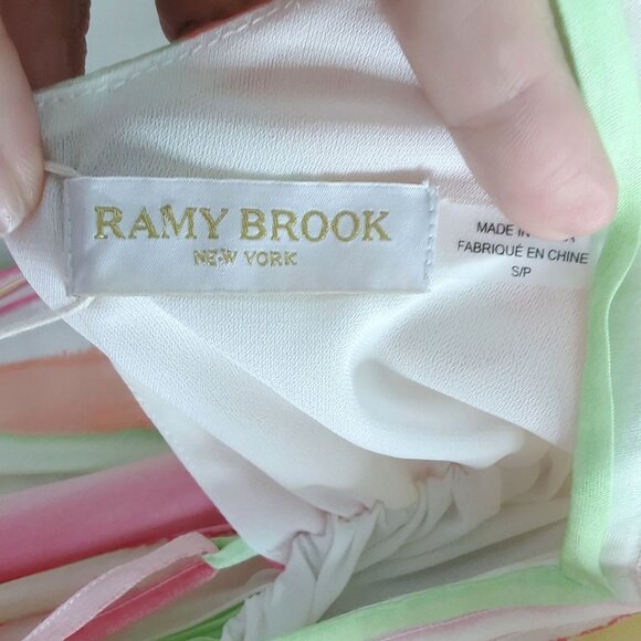 Ramy Brook Dress Small Striped Hi Lo Pink Sleeveless NWT - Picture 10 of 12